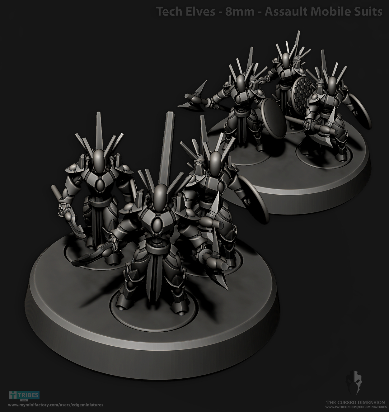 Tech Elves - Assault Mobile Suits - 8mm