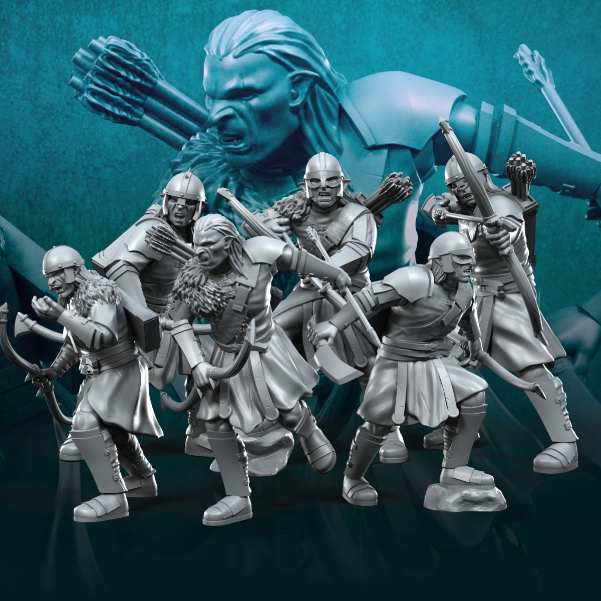 6x Regular Tracker Orcs archers | Regular Orcs | Fantasy