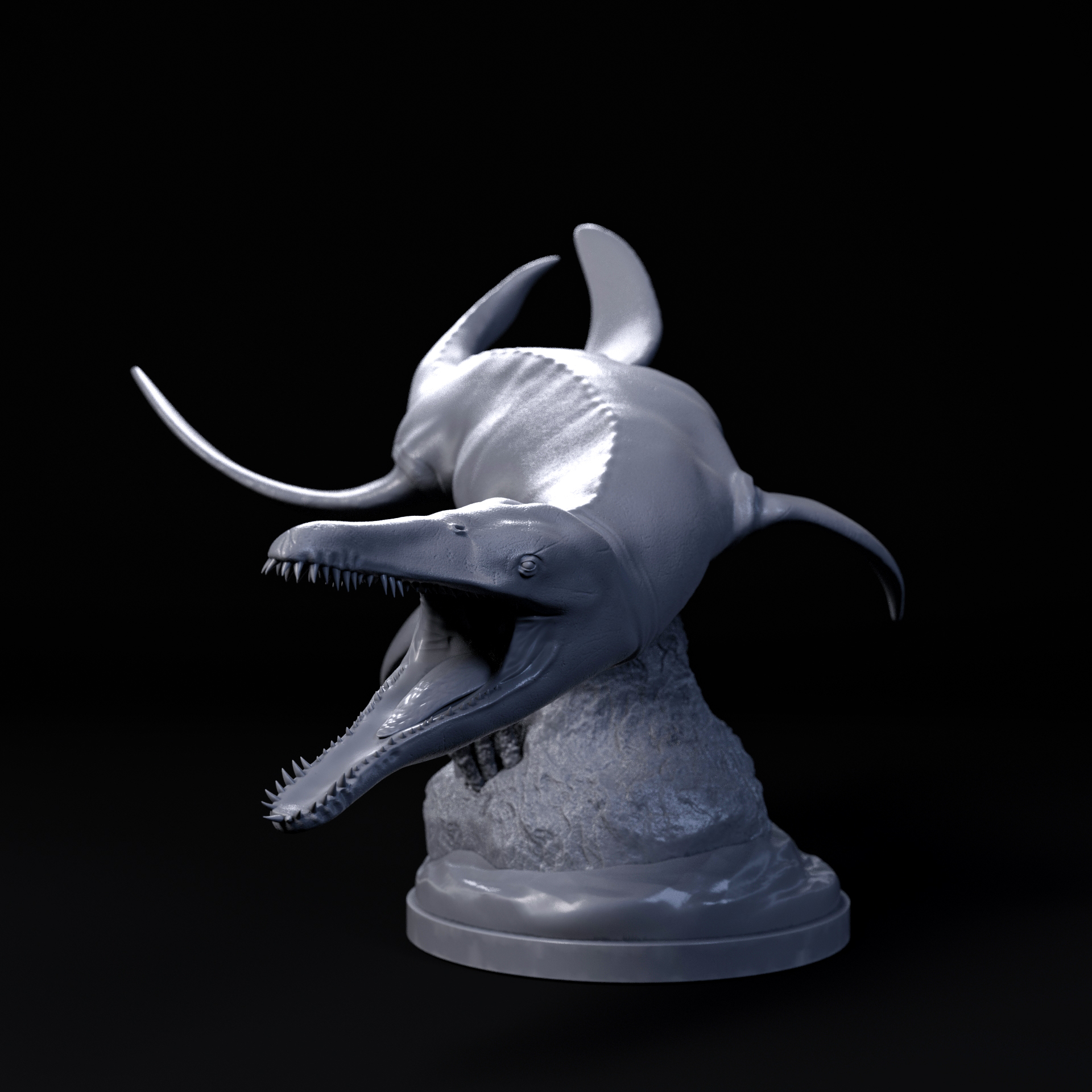 Liopleurodon turning 1-35 scale pre-supported marine reptile