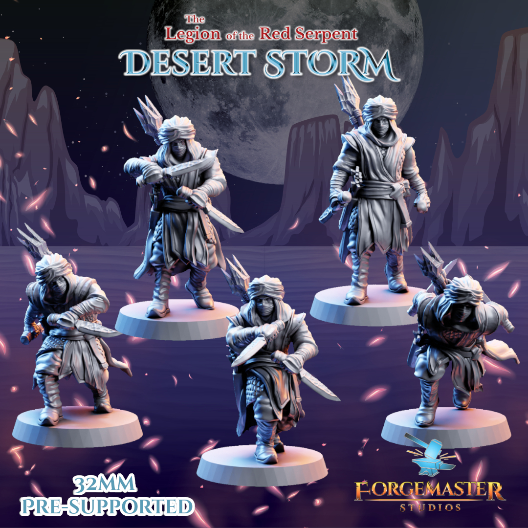Desert Dagger Warriors - Desert Shadow Dagger Poses