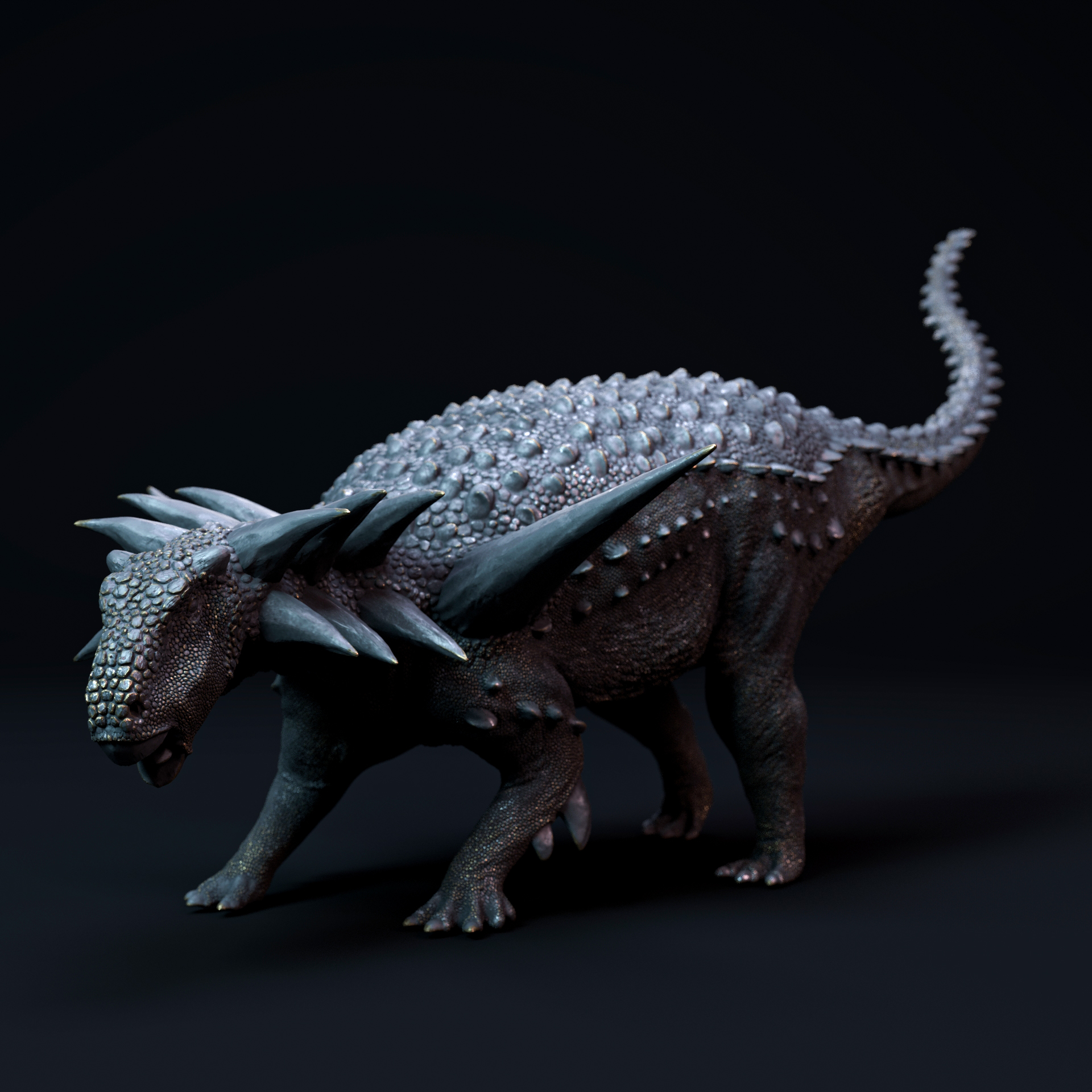 Sauropelta defensive 1-35 scale pre-supported armored dinosaur