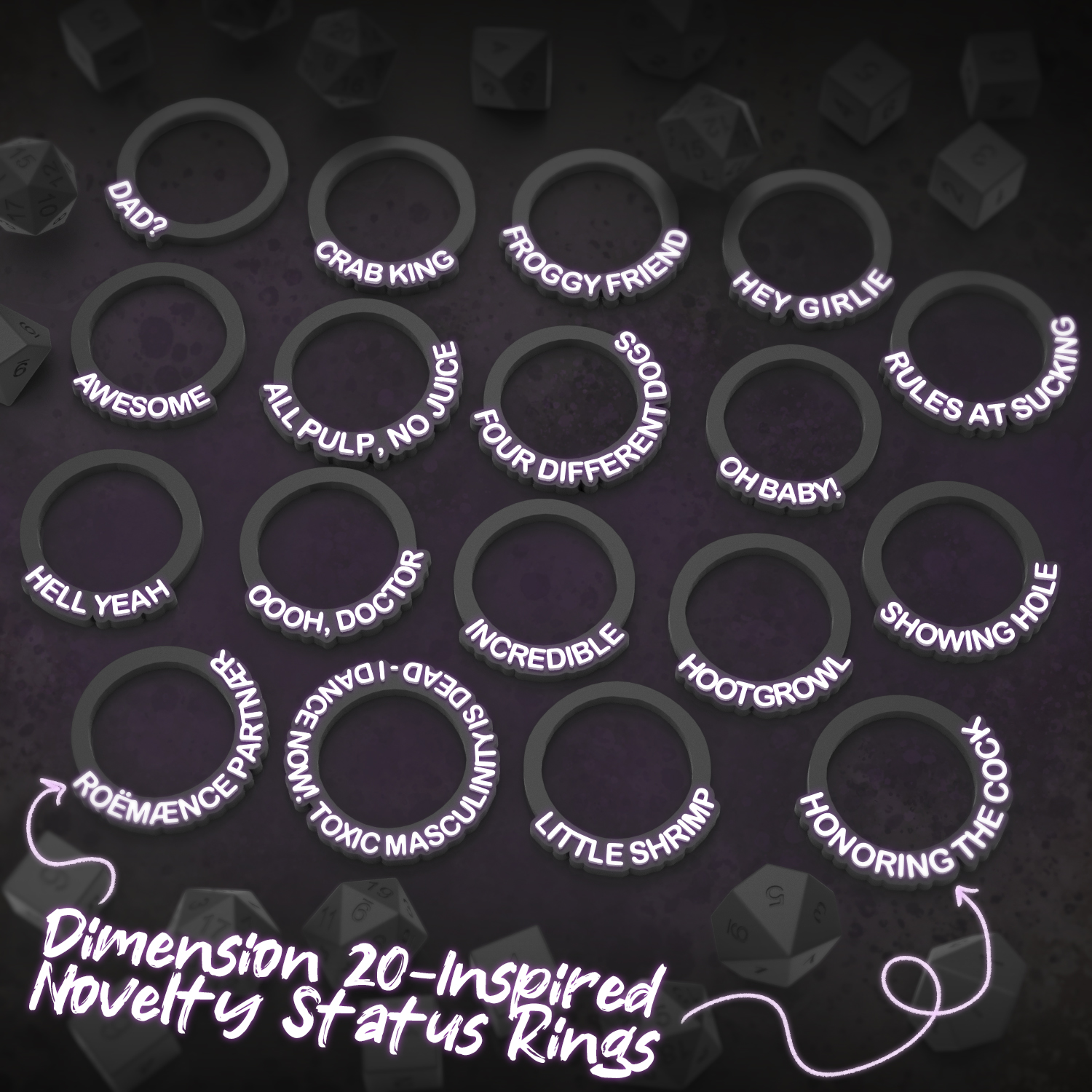 Dimension 20 Fantasy High-Inspired Status Rings!