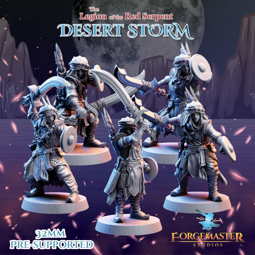 Desert Sword Warriors - Desert Shadow Sword Poses