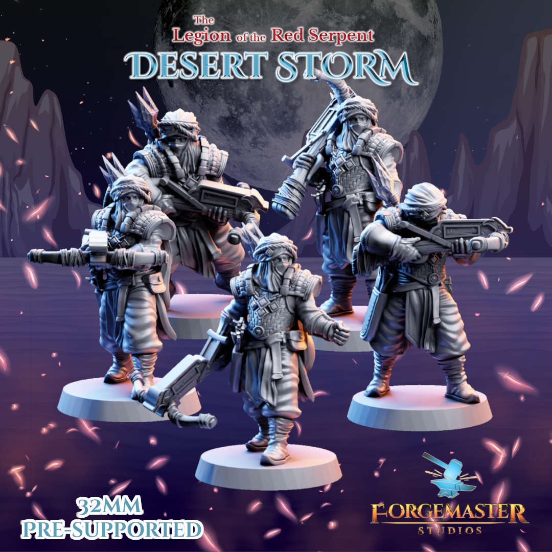 Desert Crossbow Warriors - Desert Shadow Crossbow Poses