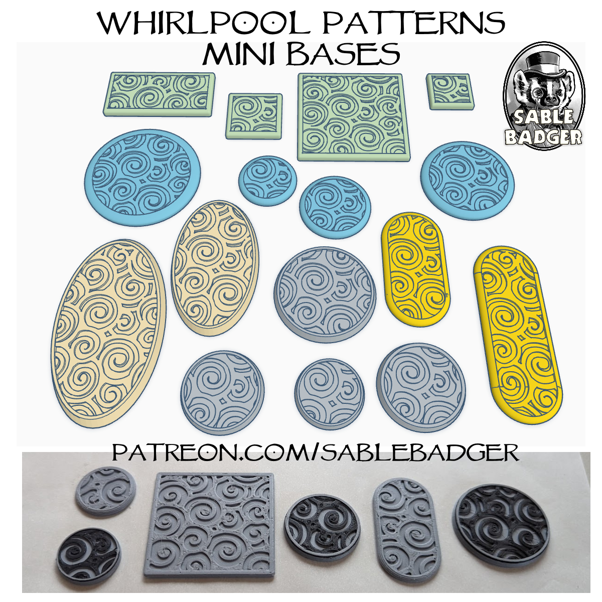 Mini Bases - Whirlpool Pattern