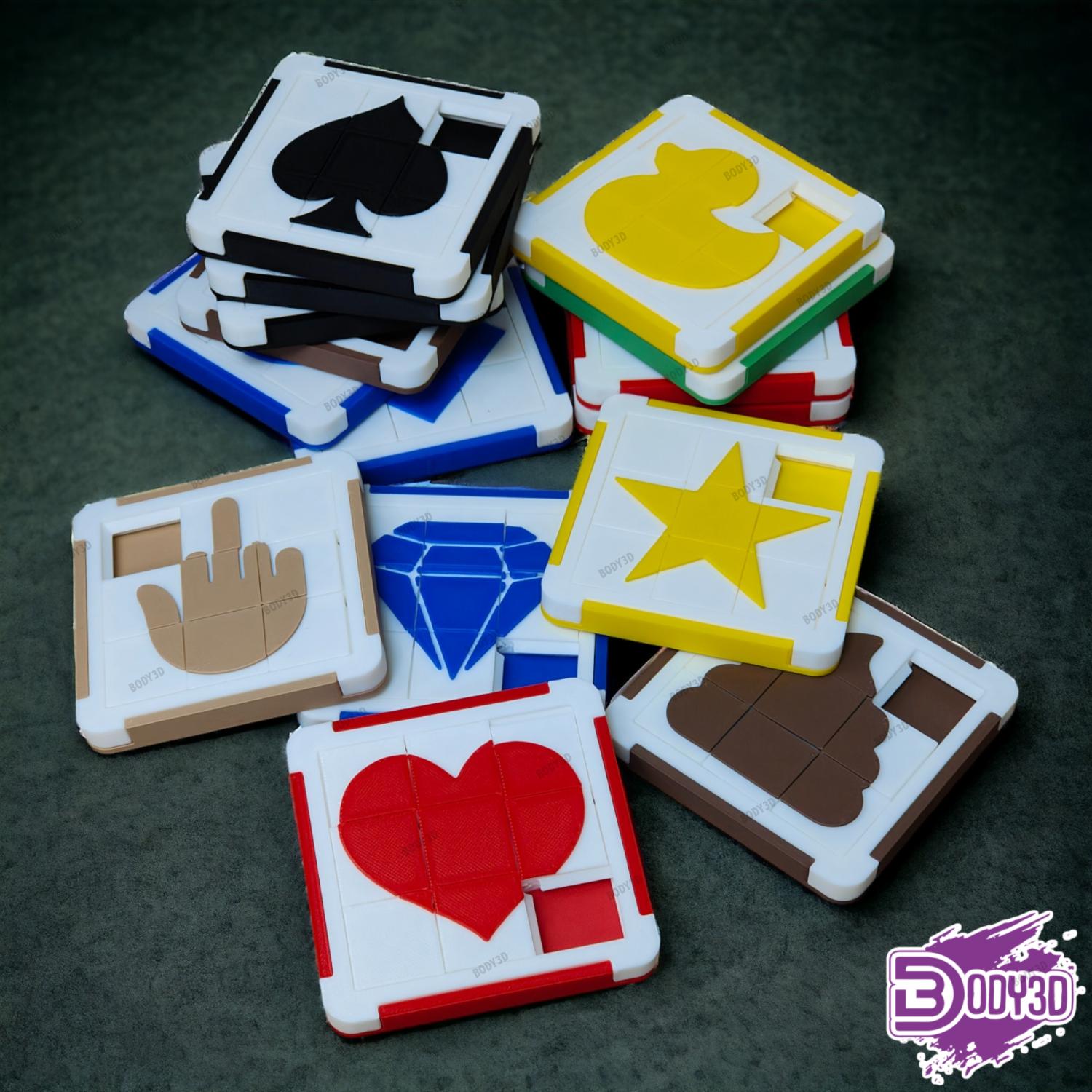 18 Taquin Puzzles ( 8 pcs )