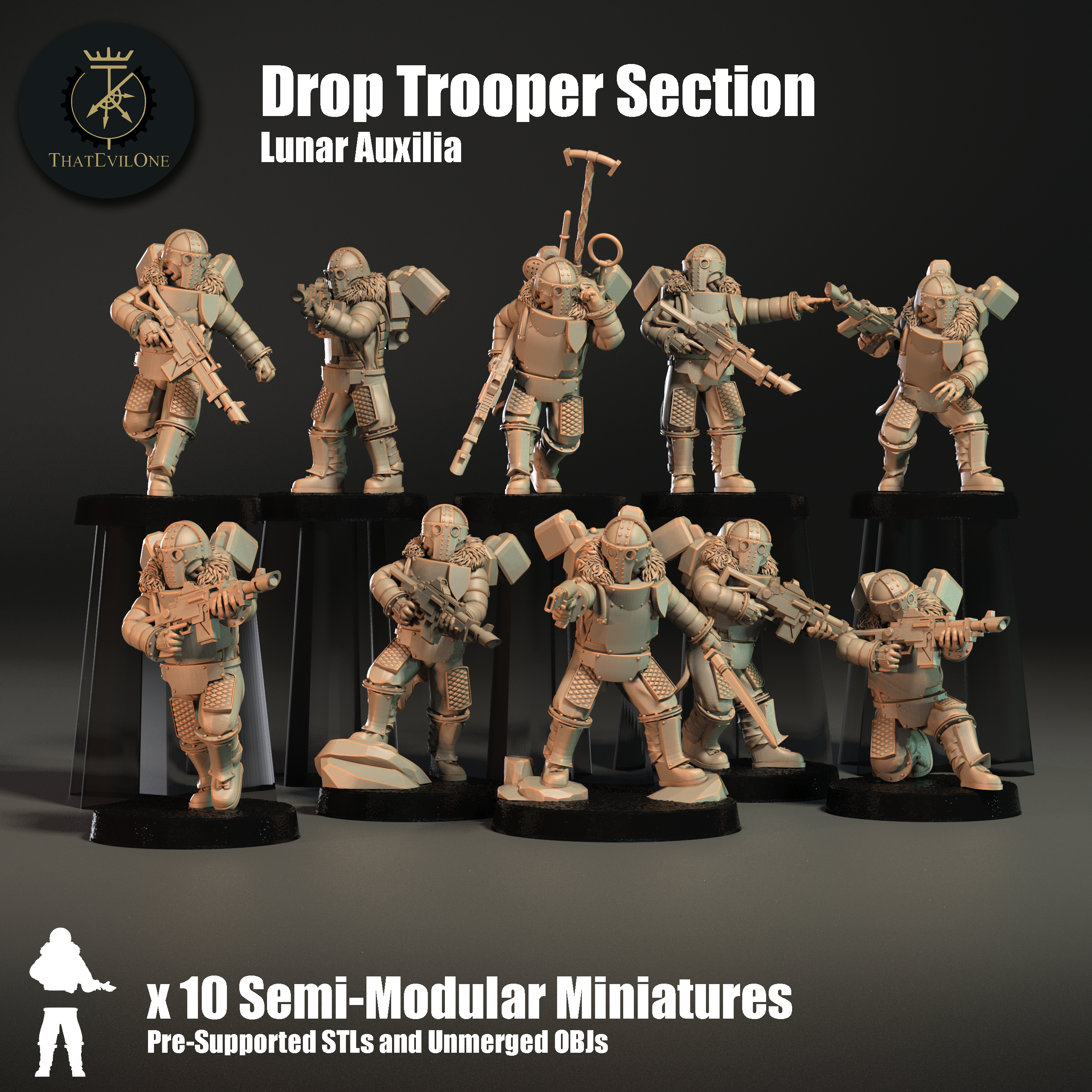 Lunar Auxilia Modular Drop Troops - Presupported