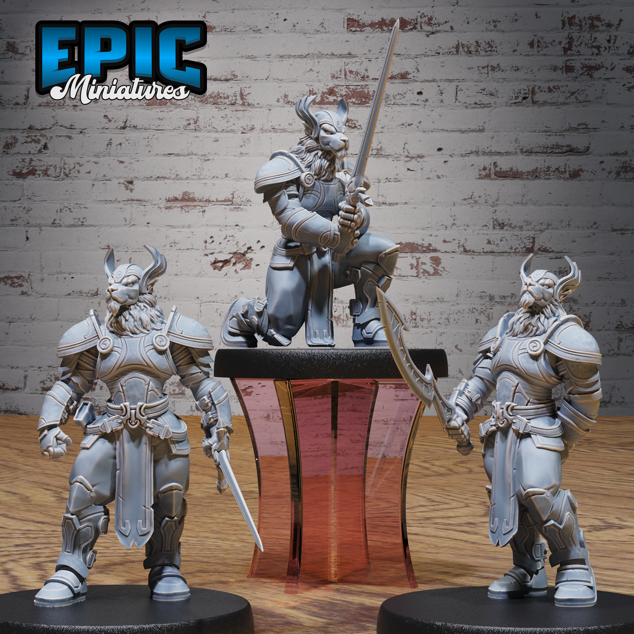 Beast Folk Paladin Set / Beastmen Warrior / Humanoid Hero / Wild Fighter / Brave Creature / Sword Master Monster