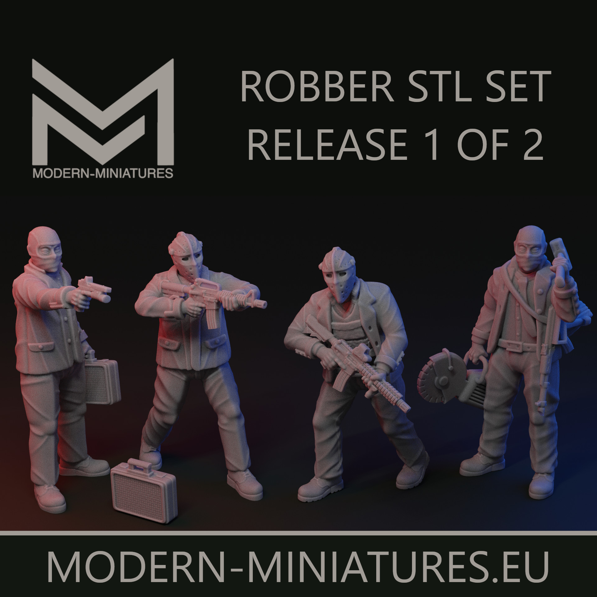 Bank robber miniatures 28mm gangsters