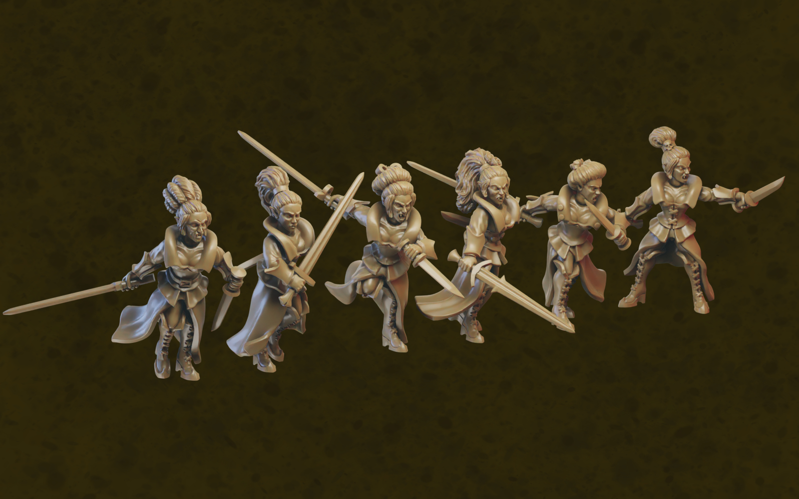 Vampire Infantry miniatures (32mm, modular)