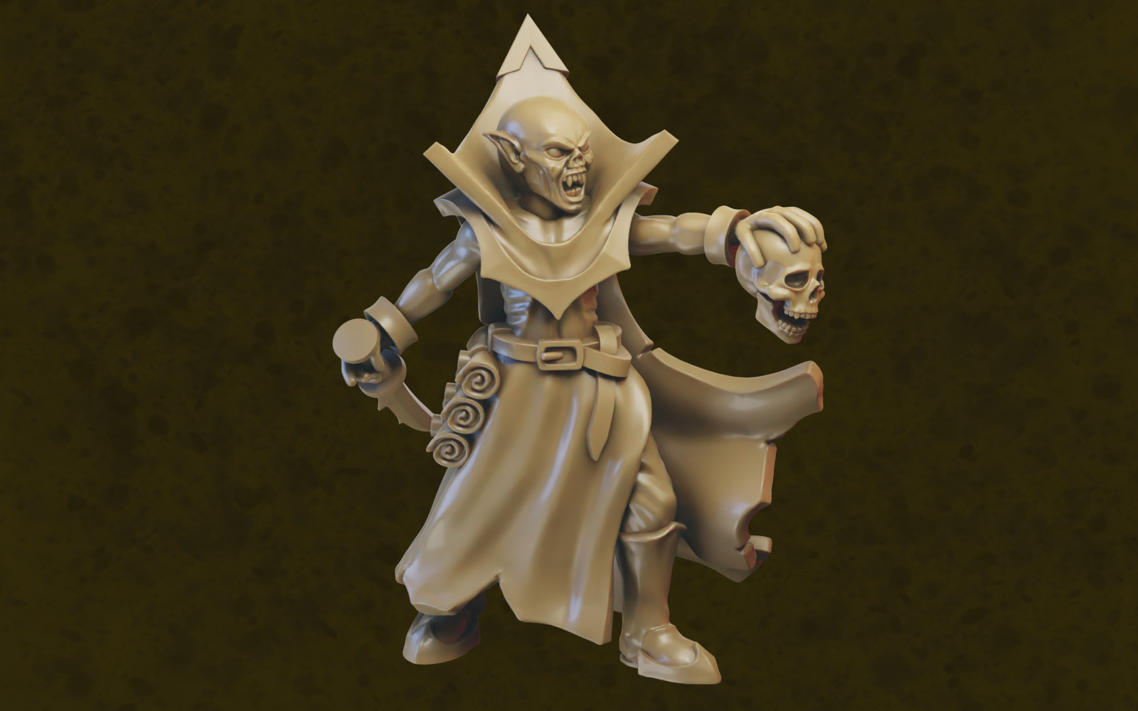 Vampire Wizard miniature (32mm, modular)