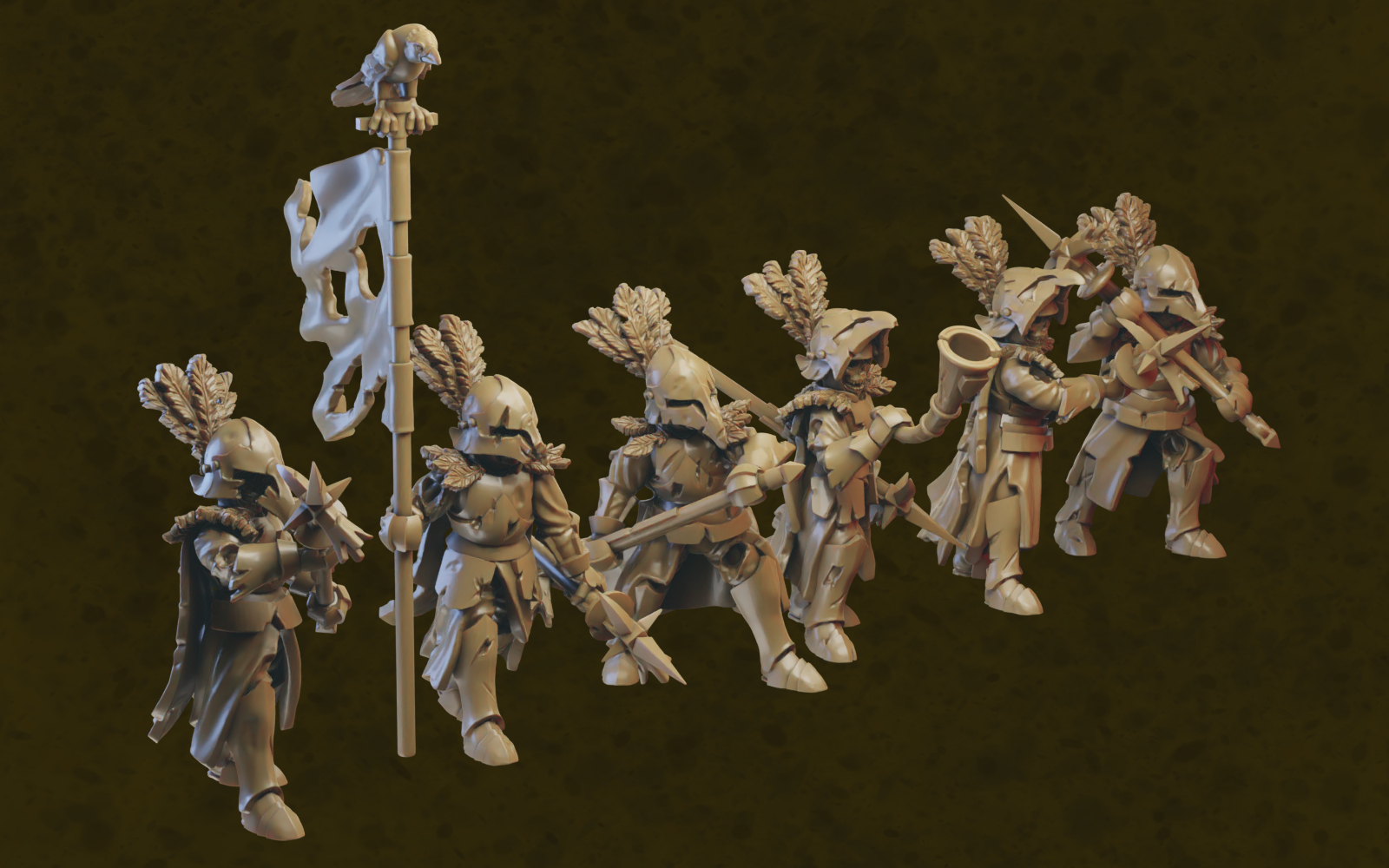 Raven Guard miniatures (32mm, modular)