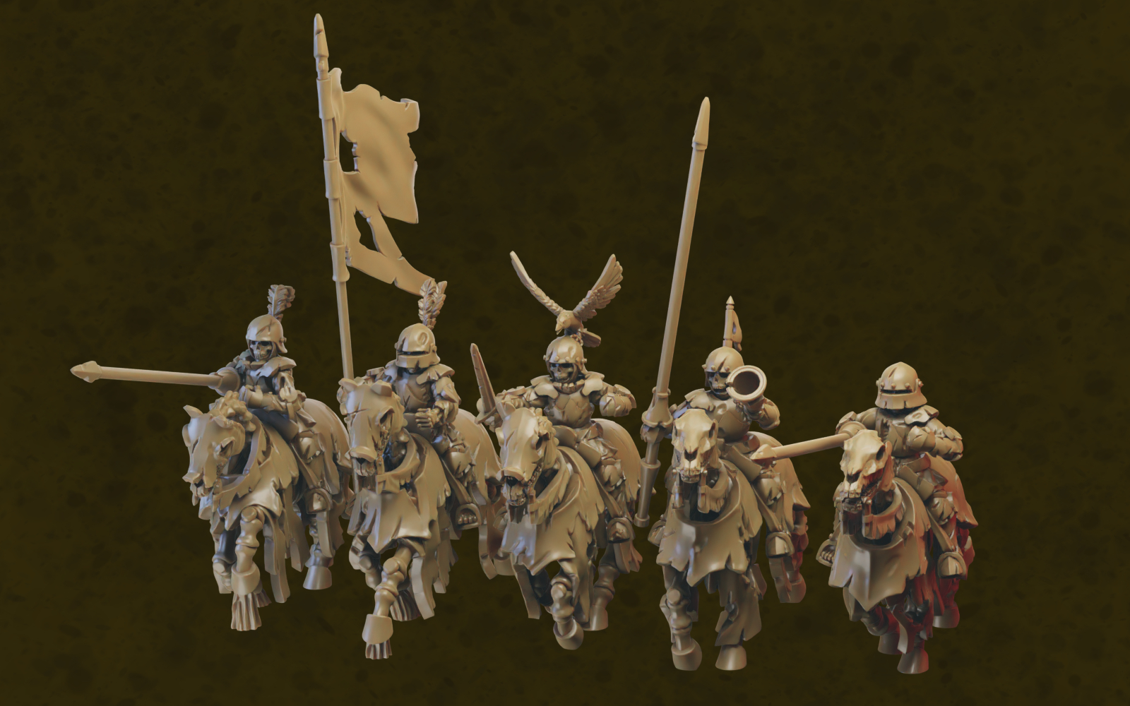 Revenant Cavalry miniatures (32mm, modular)