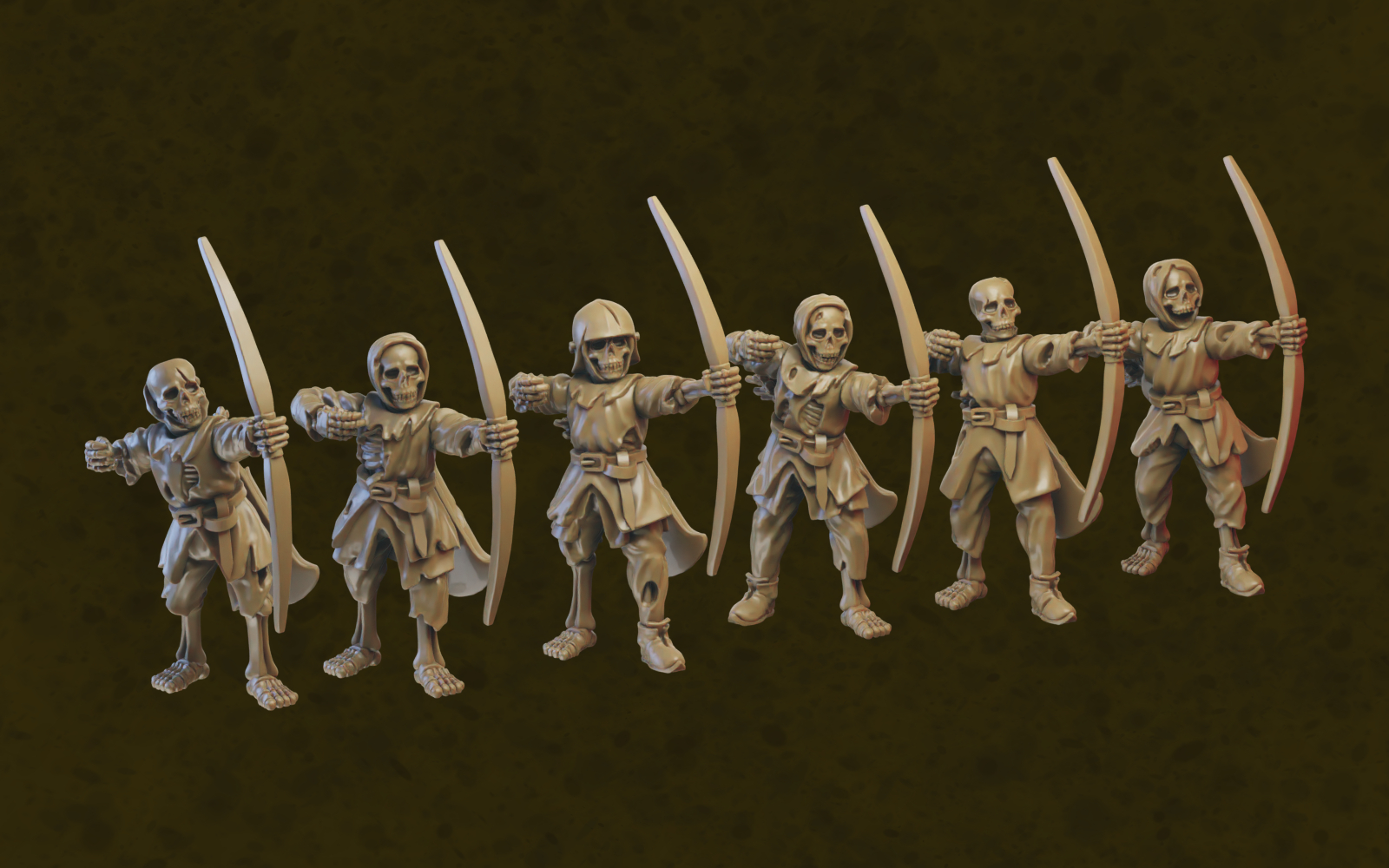 Skeleton Archers and Crossbowmen (32mm, modular)