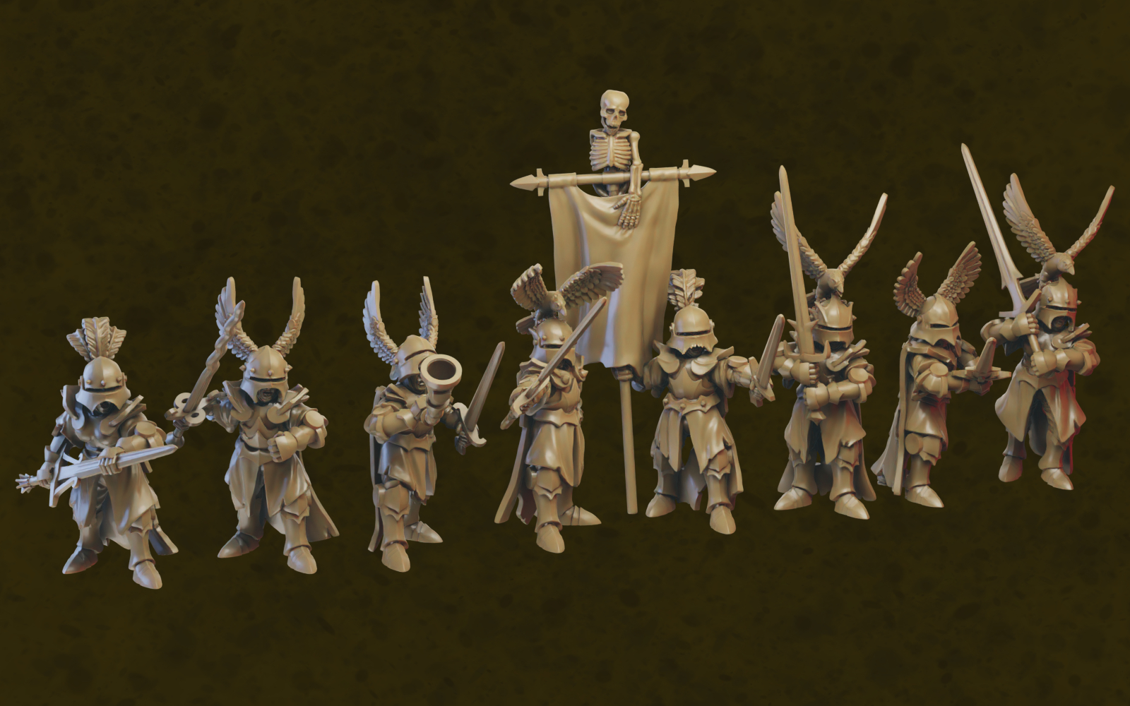Vampire Infantry miniatures (32mm, modular)