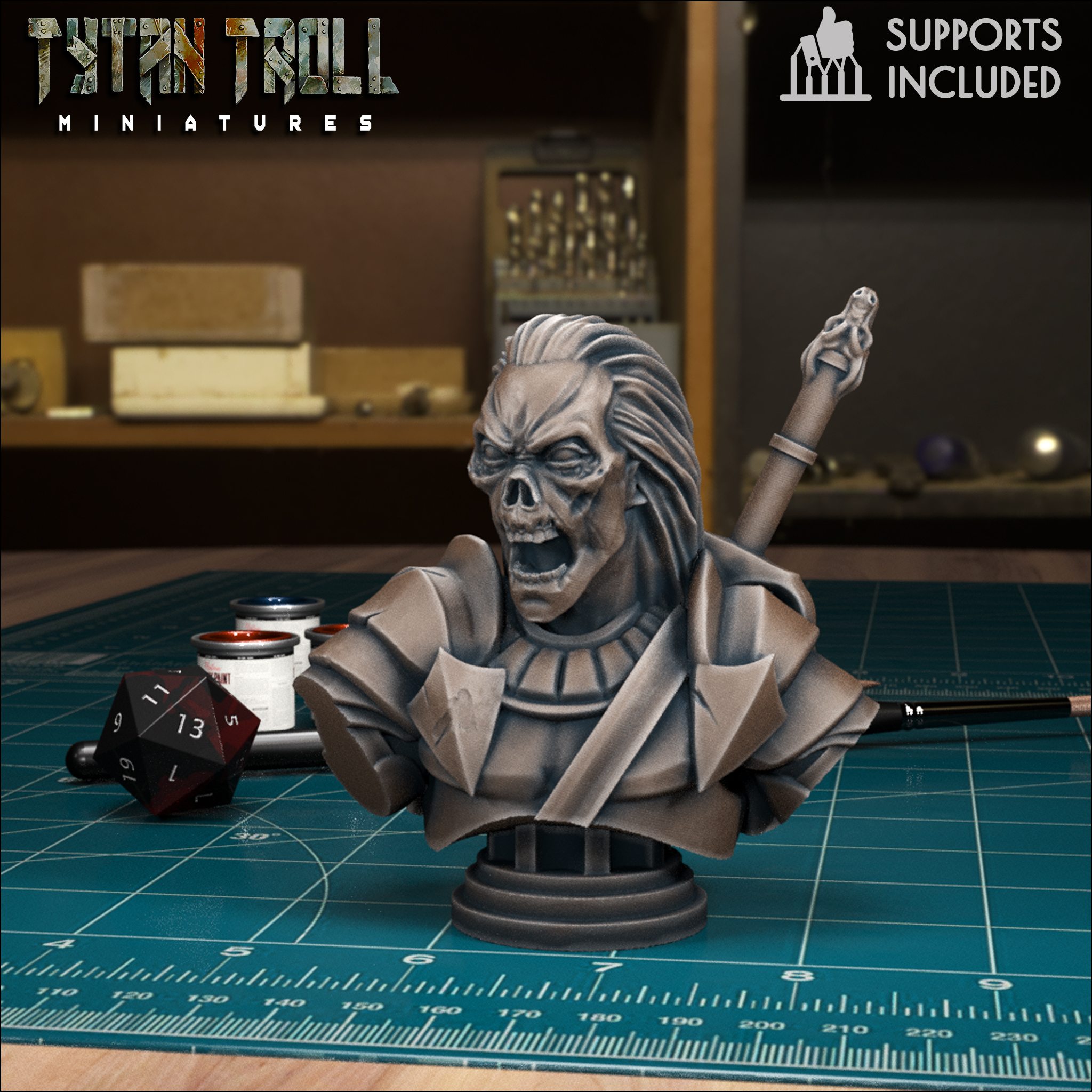 Curse of Strahd - Vladimir Horngaard Bust [Pre-Supported]