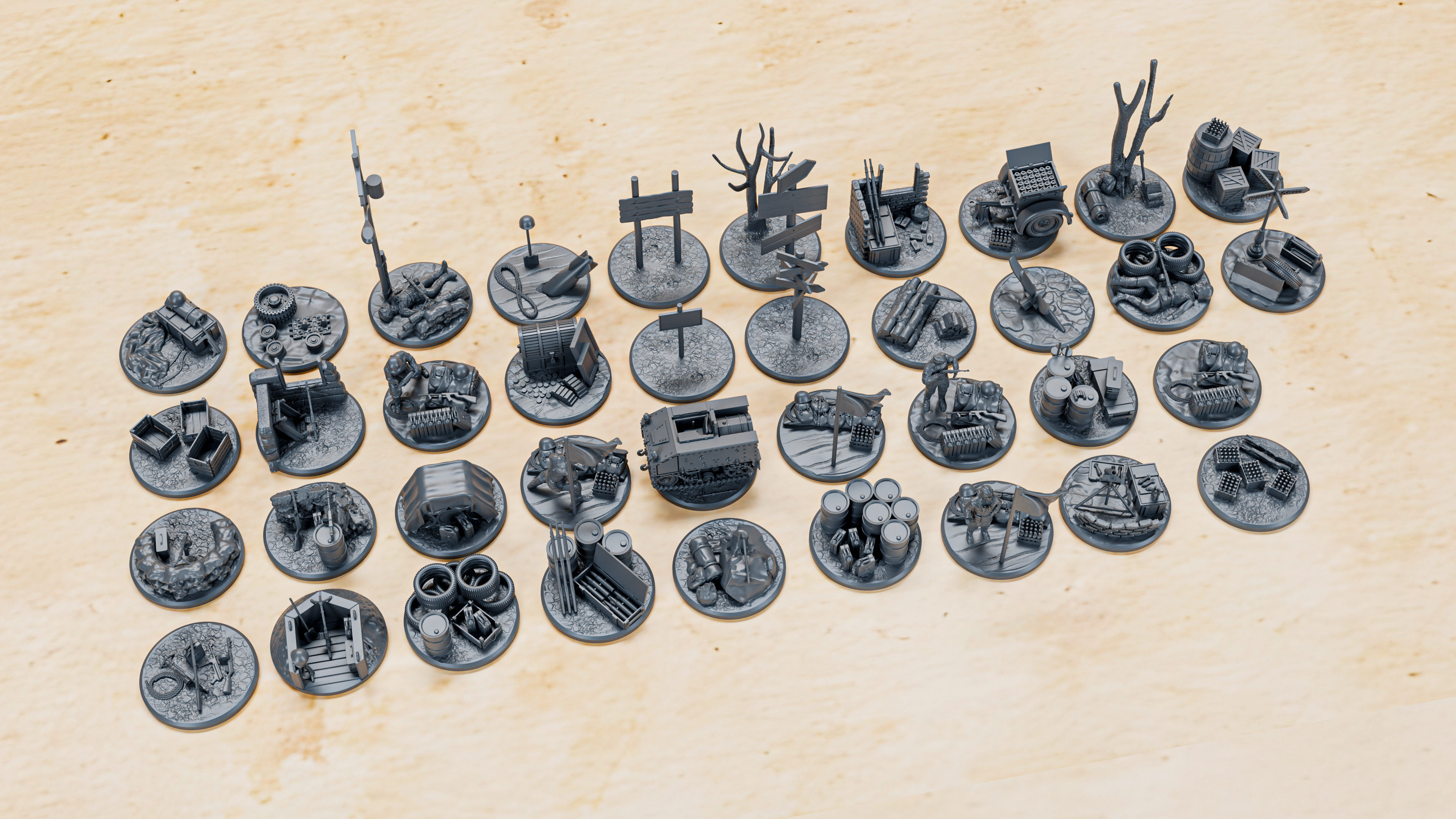 38 Objective markers for Bolt Action (diameter 40mm) (scale 1:56)
