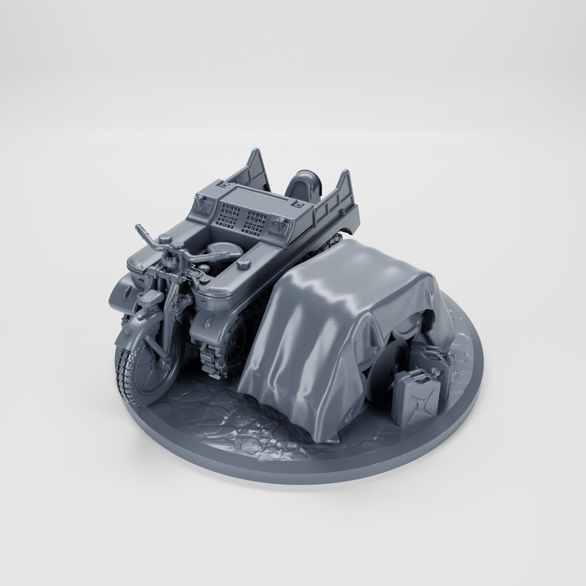 Sd.Kfz.2 Kettenkrad (Germany, WW2) - Objective marker#43 for Bolt Action (diameter 60mm) (scale 1:56)