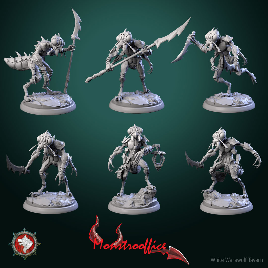 Memorants 32mm set 6 miniatures pre-supported + dnd 5e stats block