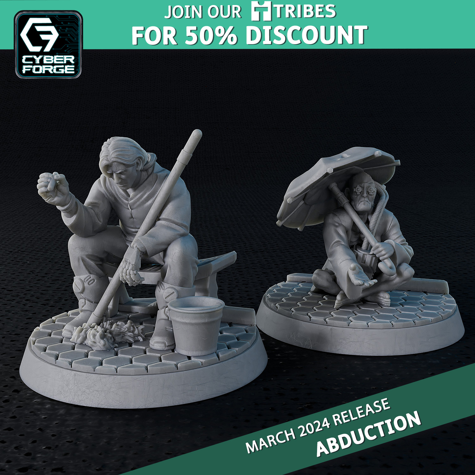 Civilans - Abduction - Cyber Forge Miniatures March 2024