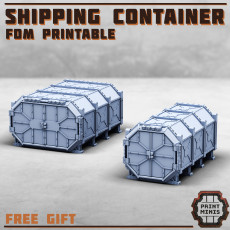 (FREE) Shipping Containers x2 for FDM 3D model