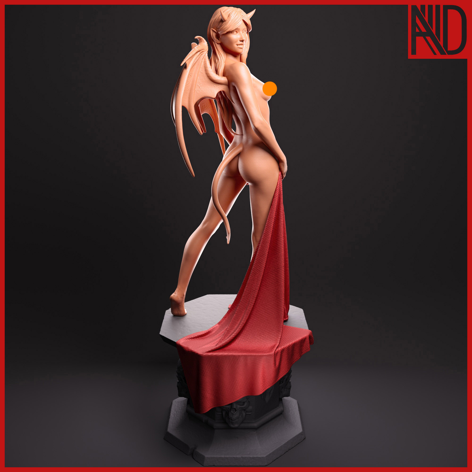 Succubus and a pedestal