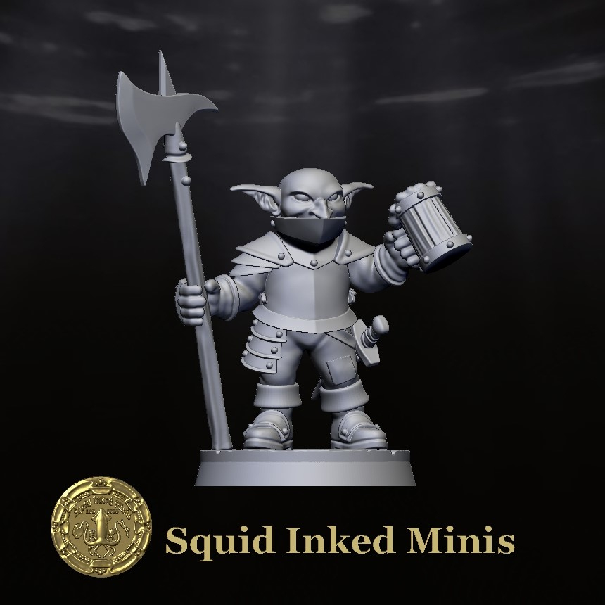 Goblin Fighter with Halberd