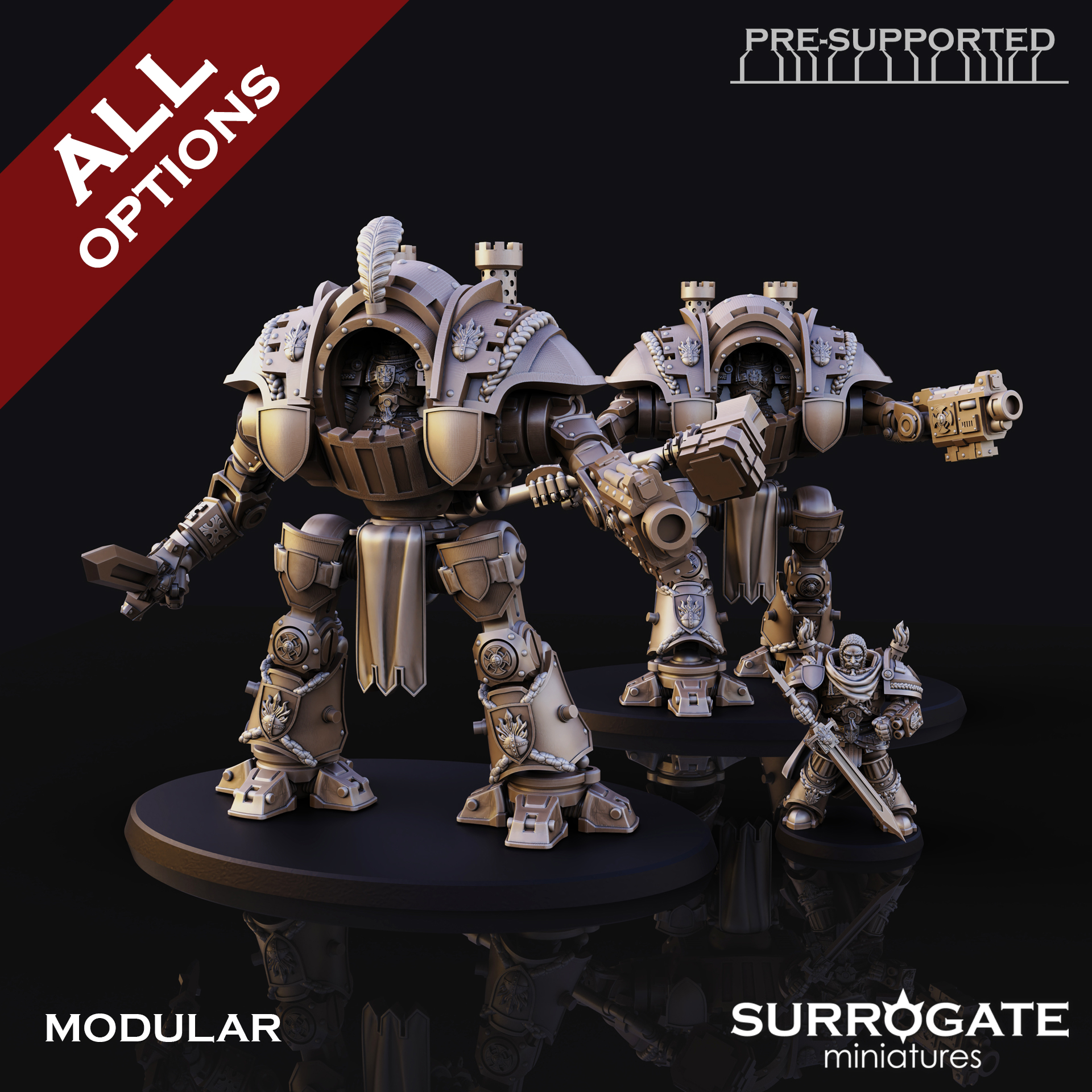 Silver Paladins Golgoth, Surrogate Miniatures April 2024 Modular Vehicle Release