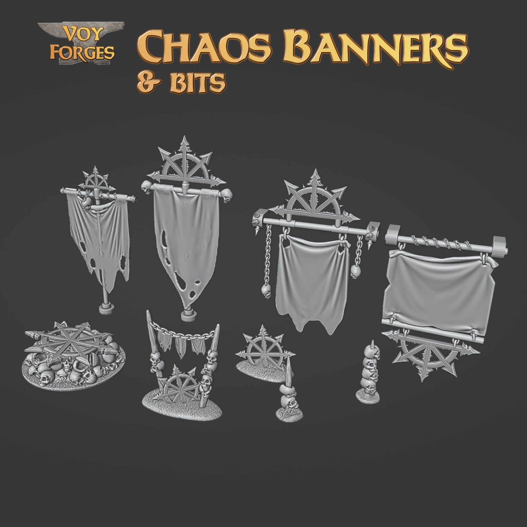 Chaos Banners and Bits - Basing Bits