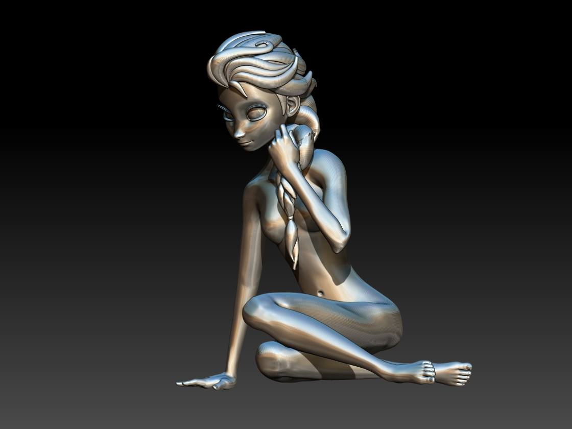 elsa adult modeling on floor