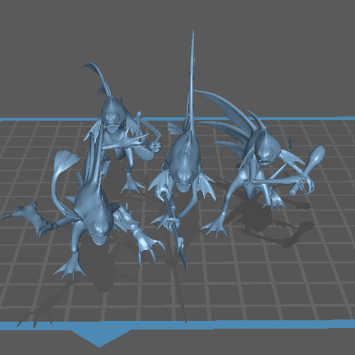 Sahagin Fishfolk Poses from Final Fantasy XI - Fan Art