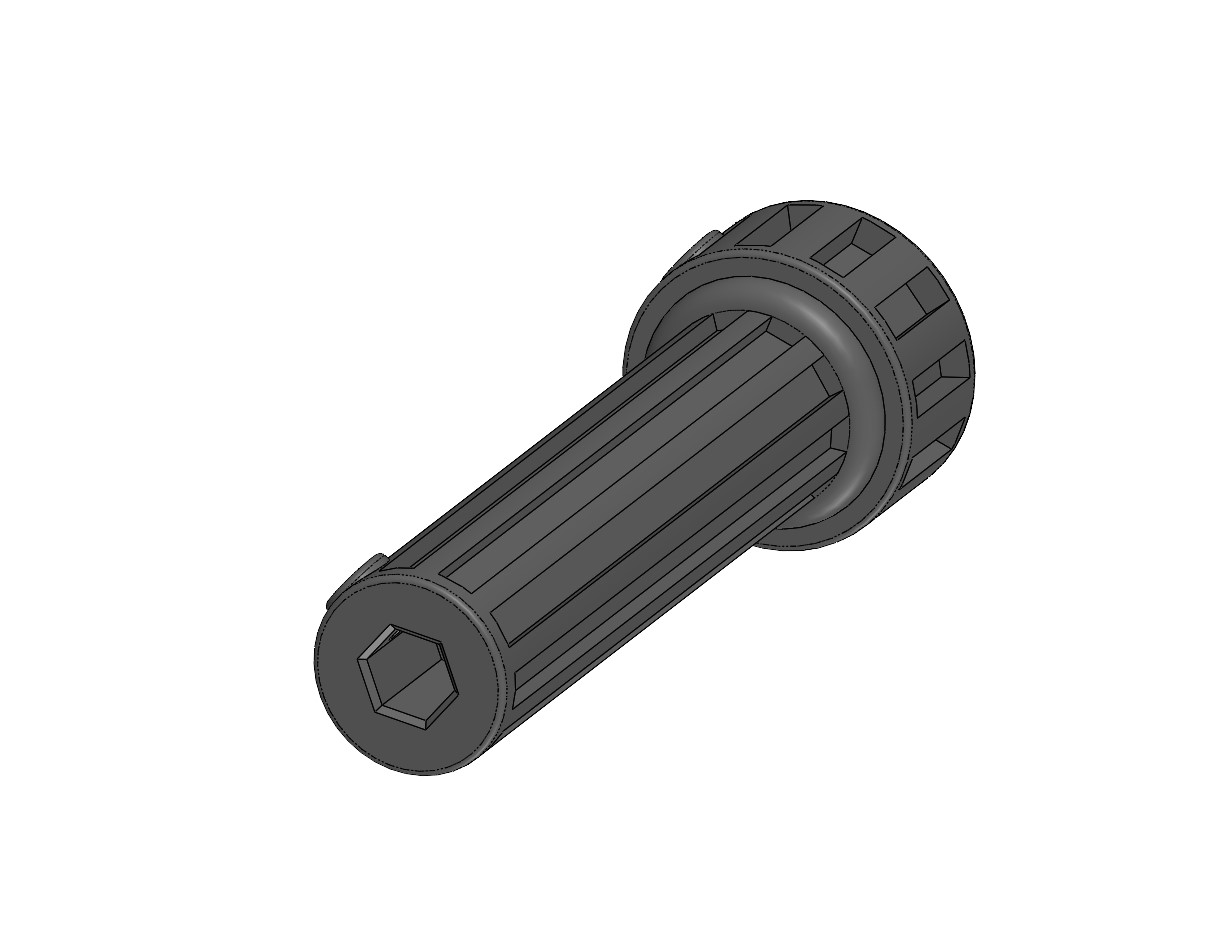 Adapter 1/2 square to 1/4 hex bit 75mm