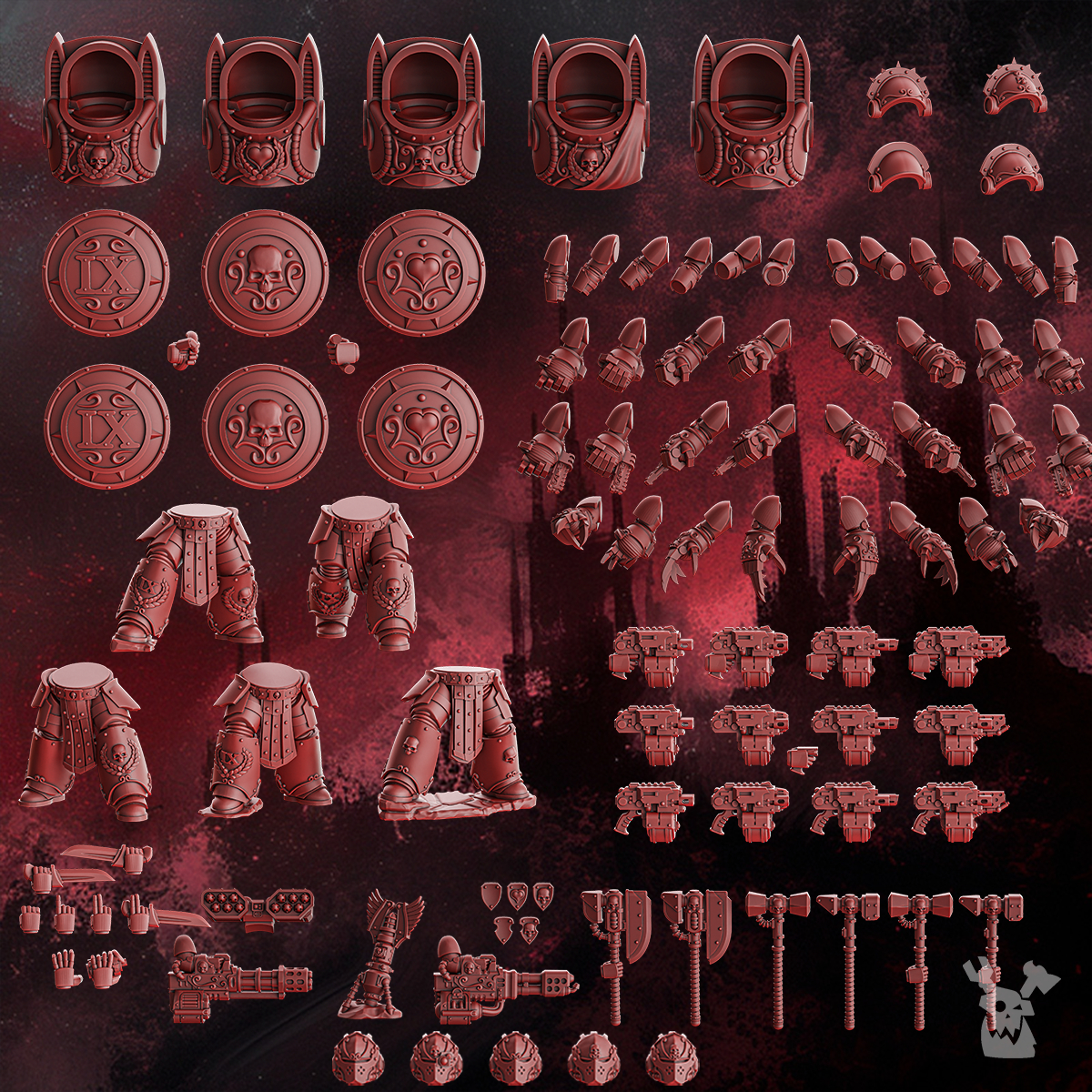 Crimson Wings Destroyers Squad (build-kit & easy-to-build models)