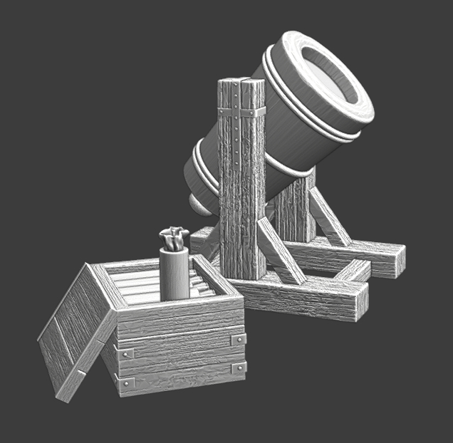 Medieval Mortar model set
