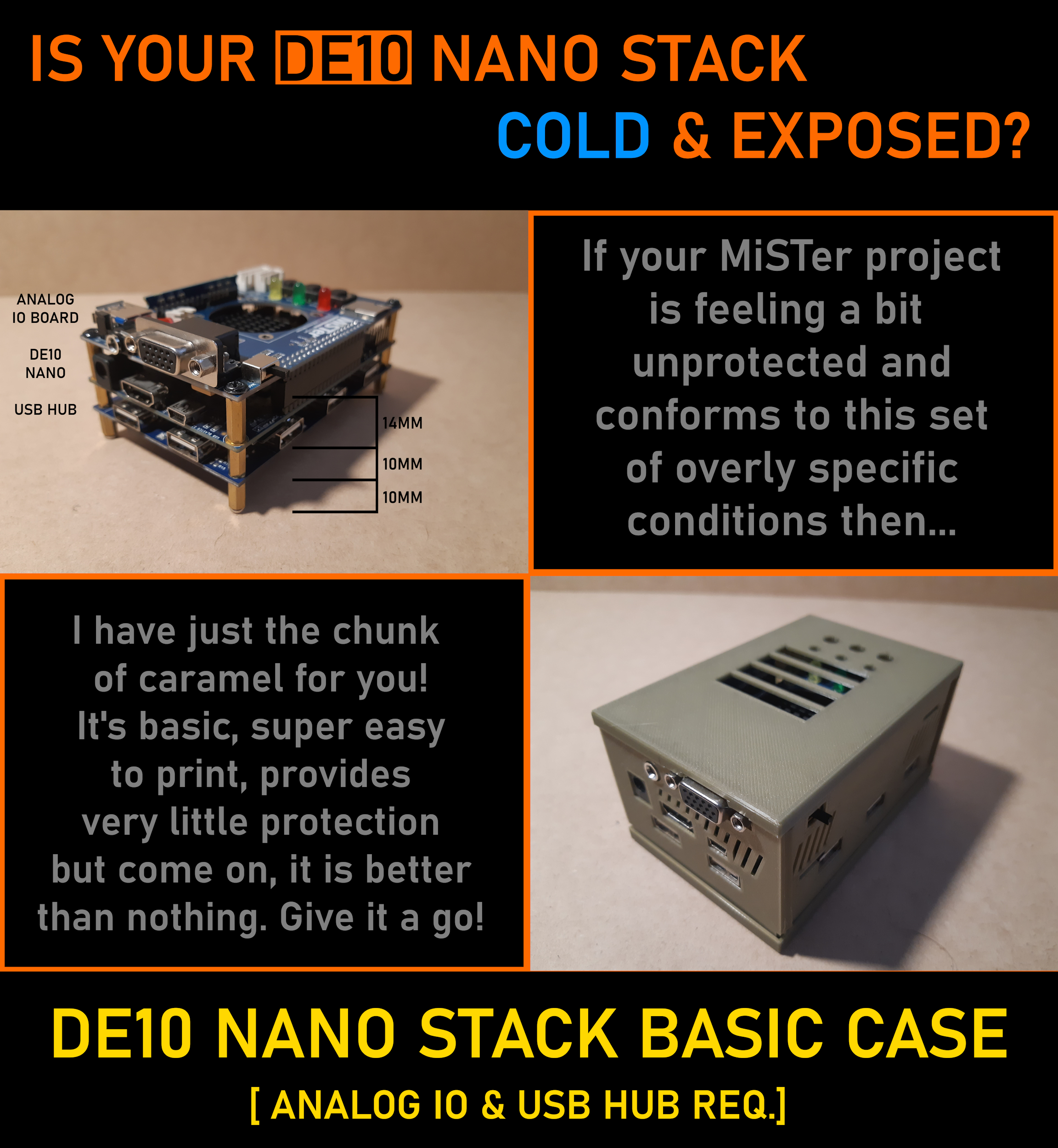 DE10 Nano stack - MiSTer project basic case