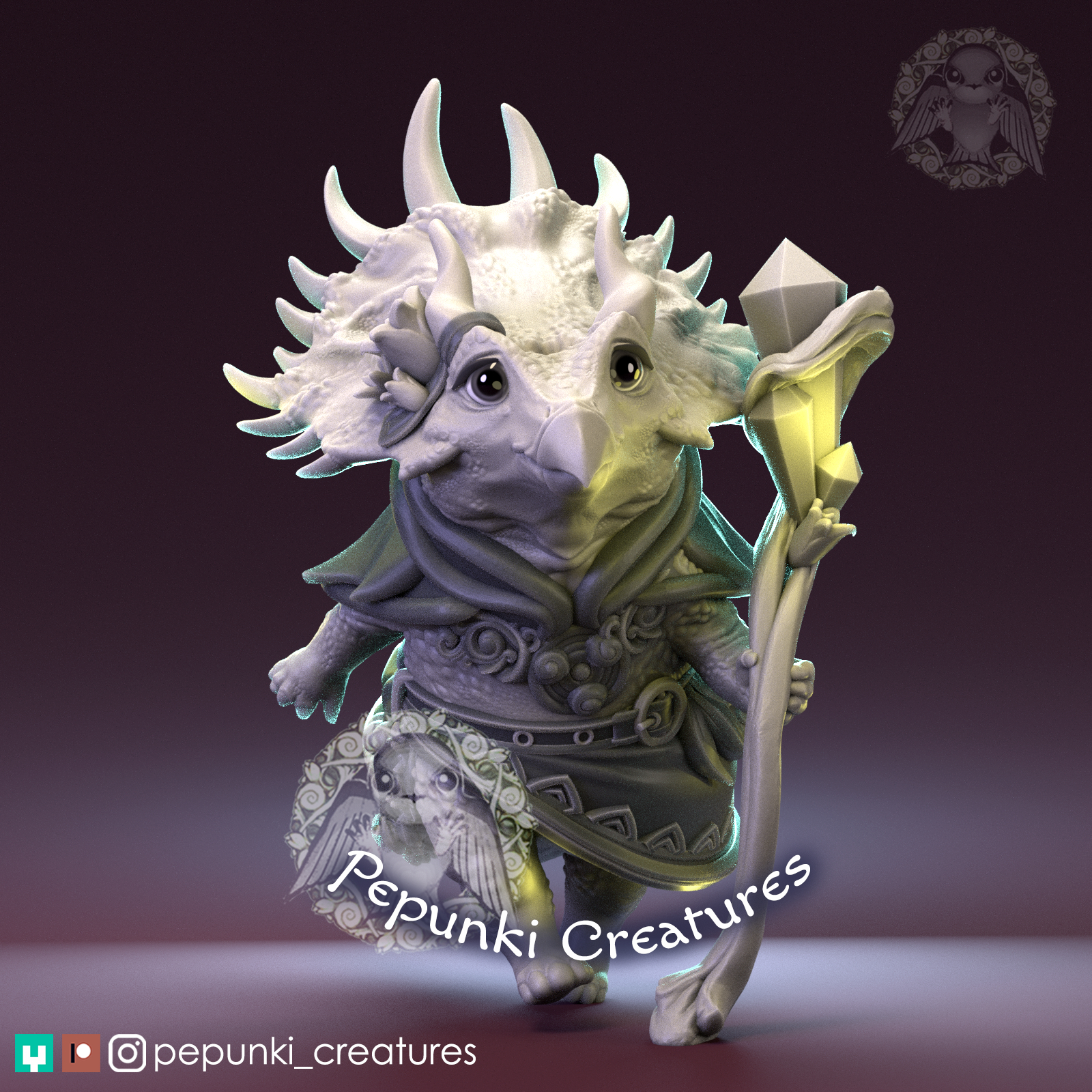 Triceratops Sorceress Lady
