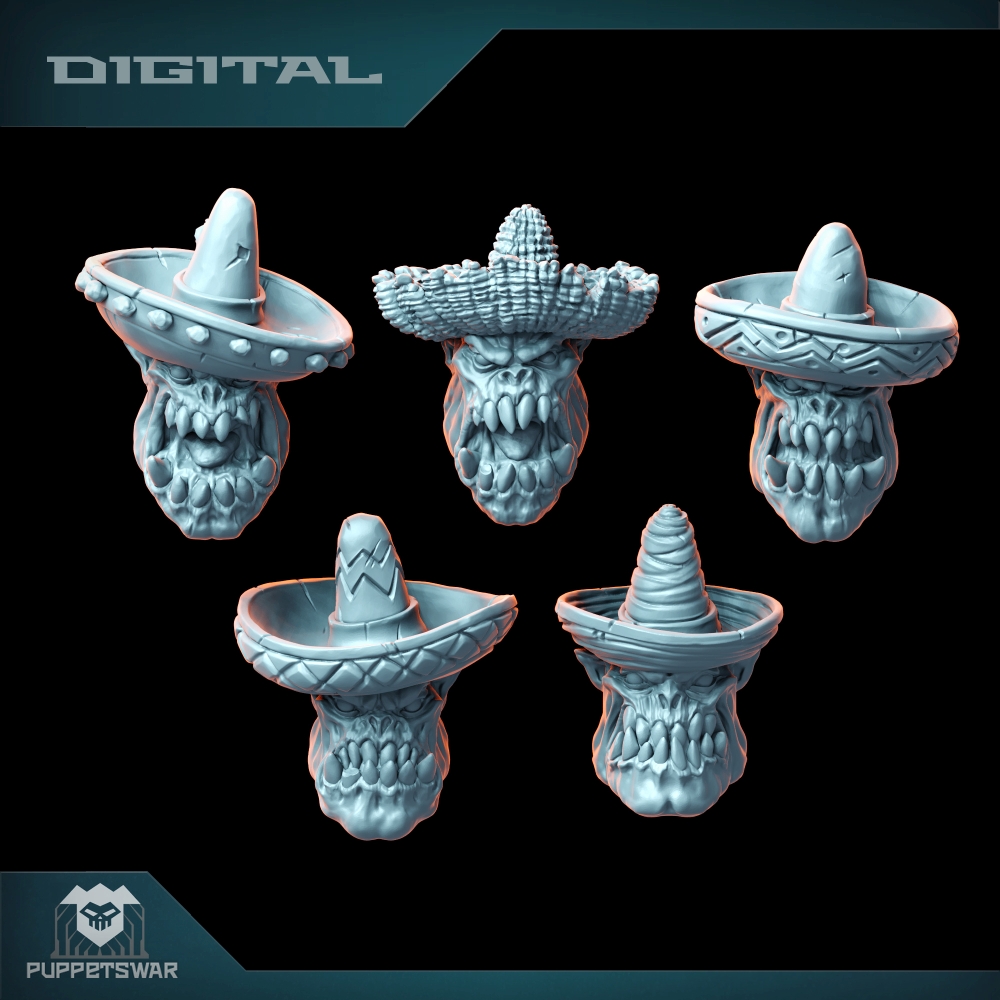 Orc Amigo Heads