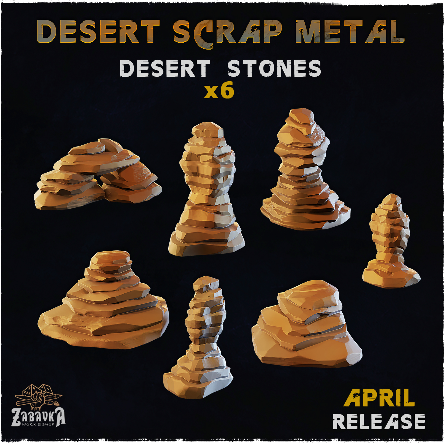 Desert Stones - Basing Bits (Desert Scrap Metal)