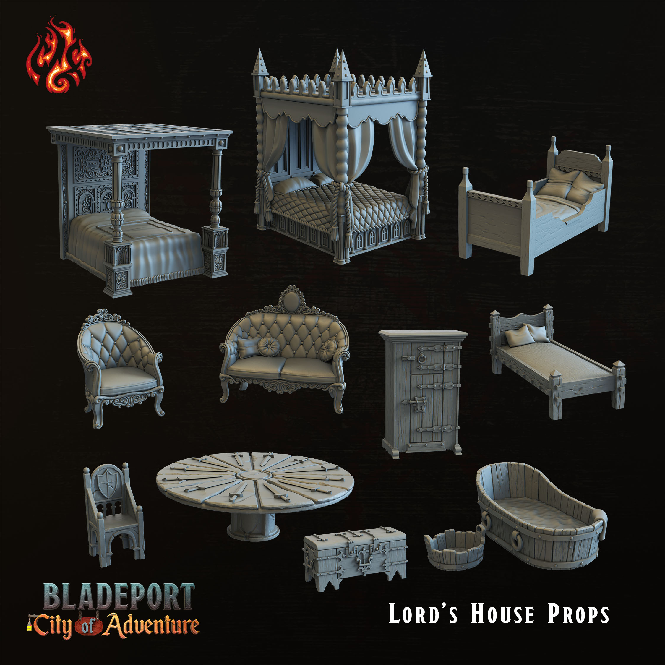 Lord's House Scenery Pieces