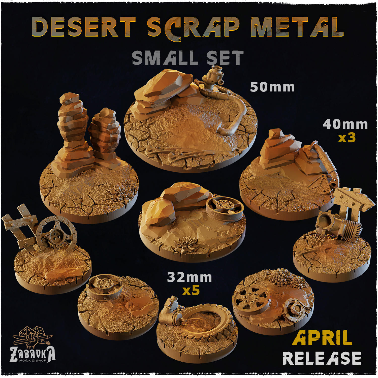 Desert Scrap Metal - Bases & Toppers (Small Set)
