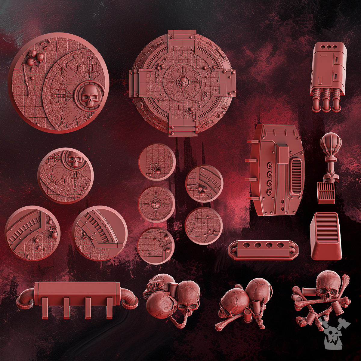 Crimson Wings Bases and Decor Set