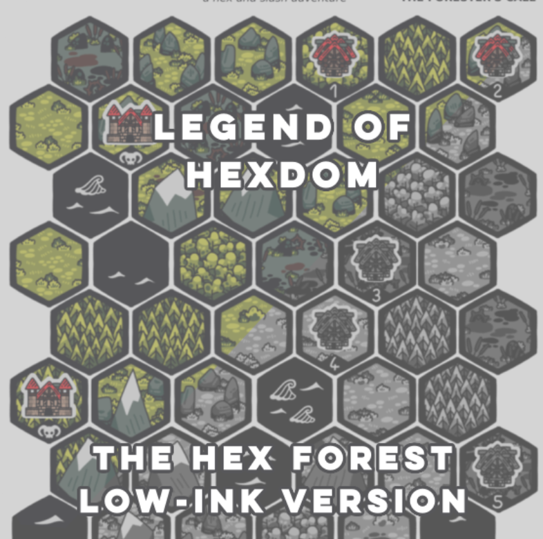 Legend of Hexdom - The Hex Forest Campaign Low-Ink Version