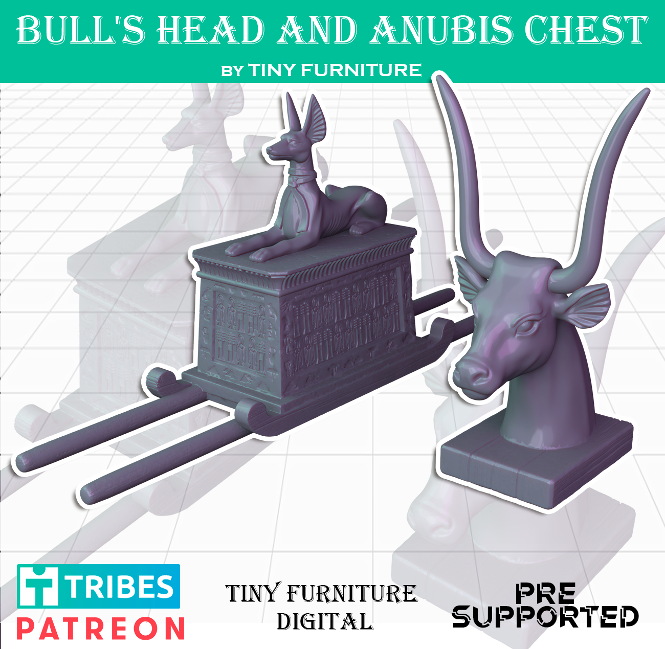 Bull's head and Anubis chest