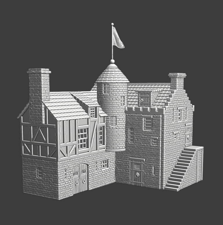 Small medieval manor - stand alone model