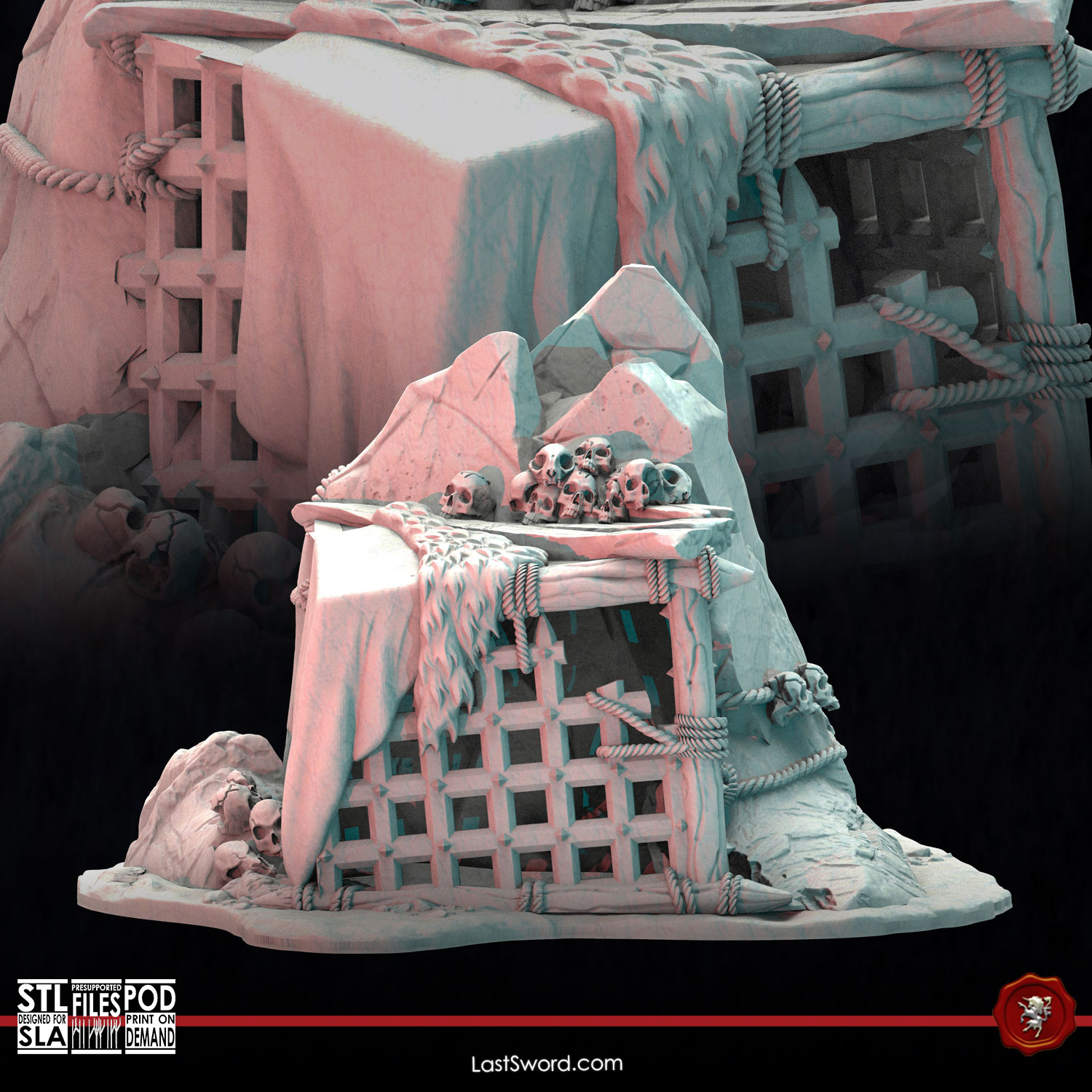 Cage of the Bloodmoon Tribe | 30mm Fantasy Scenery