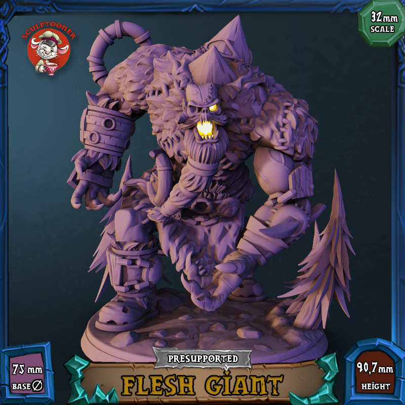 Flesh Giant - 32mm scale pre-supported miniature