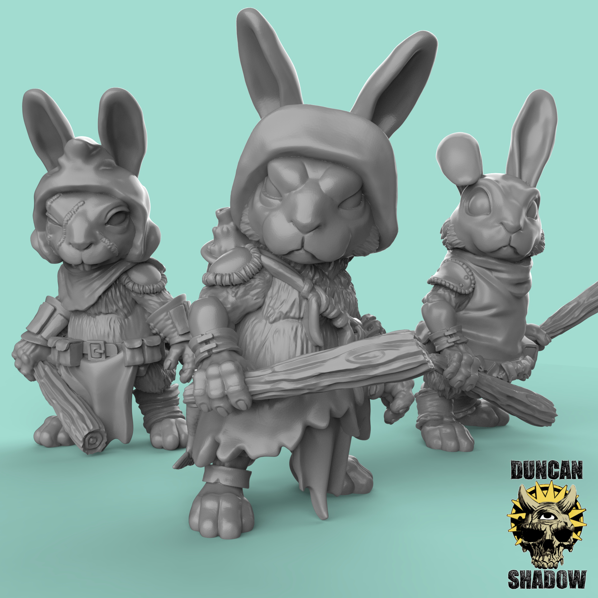 Rabbit Folk with Clubs (Pre Supported)