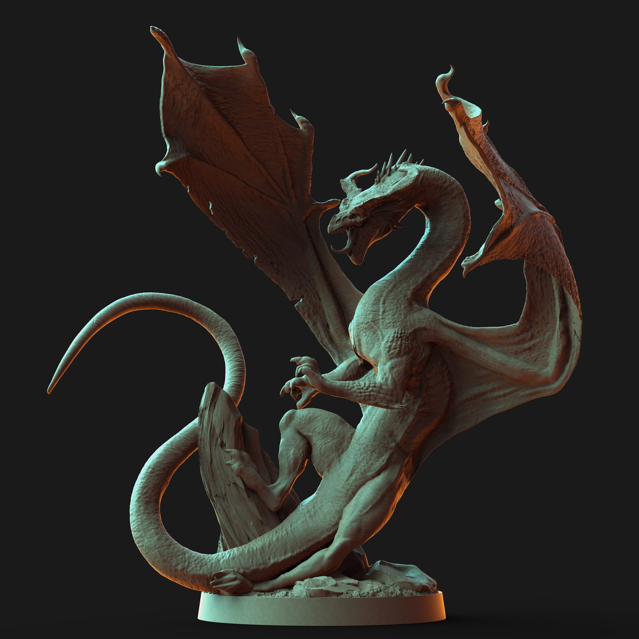 Customizable Dragon (pre-supported)