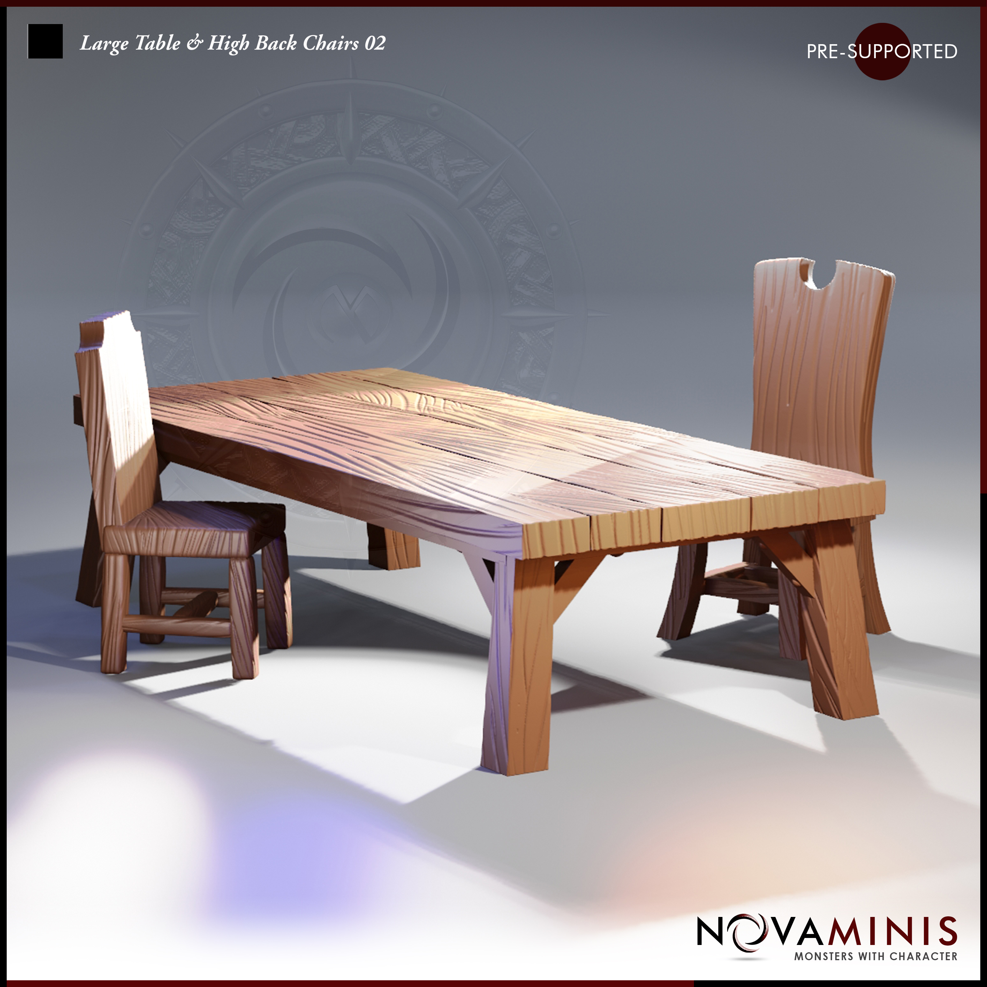 Large Table & High Back Chairs 02