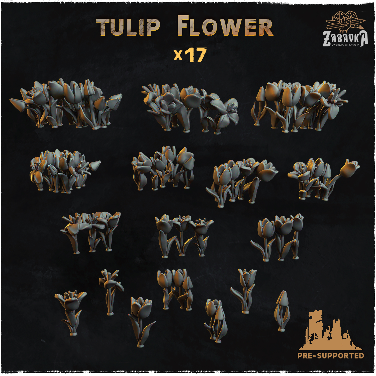 Tulip flower - Basing Bits 2.0